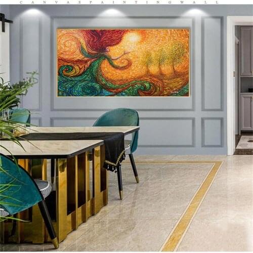 Abstract Colorful Pictures Canvas Painting Quadro Flower Posters Prints Wall Art For Living Room Home Decorative Paintings