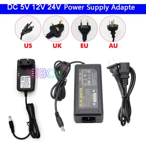 AC100-240V to DC 5V 12V 24V Lighting LED Power Adapter with plug 1A 2A 3A 5A 6A 7A 8A 10A LED Strip Power Supply