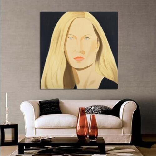 Alex Katz Yellow Hair Woman Wall Art Canvas Painting Posters Prints Modern Painting Wall Picture For Living Room Home Decoration