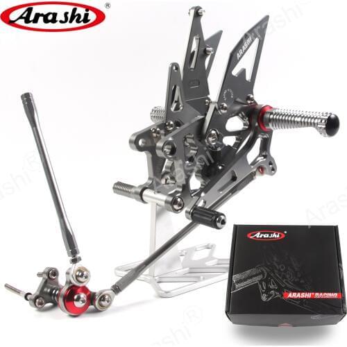 Arashi For HONDA CBR600RR 2009 - 2018 CNC Adjustable Footrest Rider Foot Pegs Rearset CBR600 CBR 600 RR 600RR 2010 2011 2012
