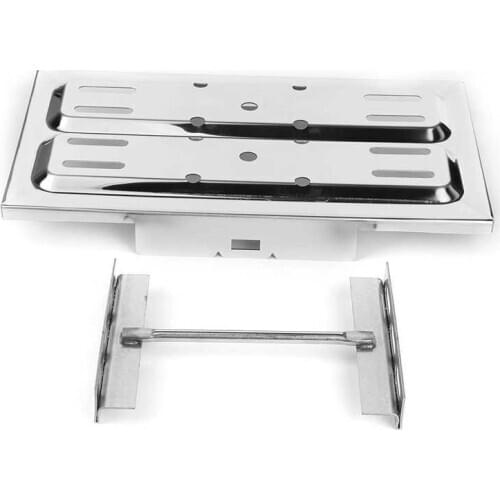 Car Battery Tray Adjustable Hold Down Clamp Bracket Car Accessories Battery Tray Stainless Steel Universal Polished
