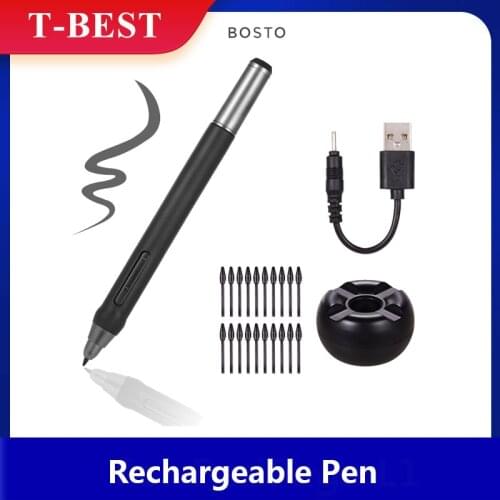 BOSTO Rechargeable Pen Digital Pen 8192 Levels Pressure Stylus Pen for BOSTO 13HD/16HD/16HDK/16HDT/22UX