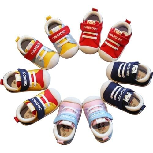 Breathable Spring Autumn Baby Shoes Boys Girls Infant Simple Color Matching Casual Soft Sole Prewalker Toddlers Non-slip Shoes