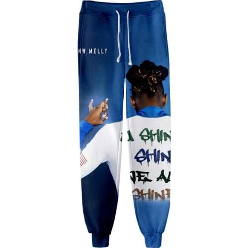 Fredo Bang 3D Men/Women Neutral Style Men/Women Threaded Bunched Trousers HIP HOP Threaded Bunched Leg Pants