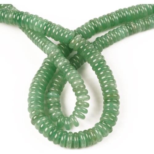 Bulk Wholesale Green Aventurine Flat Round Beads Natural Stone Loose Beads Needlework for Jewelry Making 3-8 3-10mm DIY Bracelet