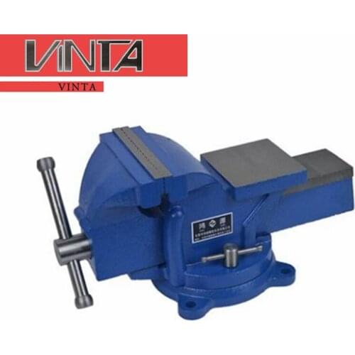 Household small vise Bench vise platform Multi-station industrial cast steel fixed bench vise with contour chassis