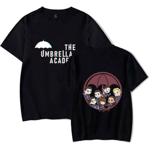 The Umbrella Academy high Street black t shirt 2021 Summer Classic Short Sleeve t shirt men/women Casual Design Tops Clothes