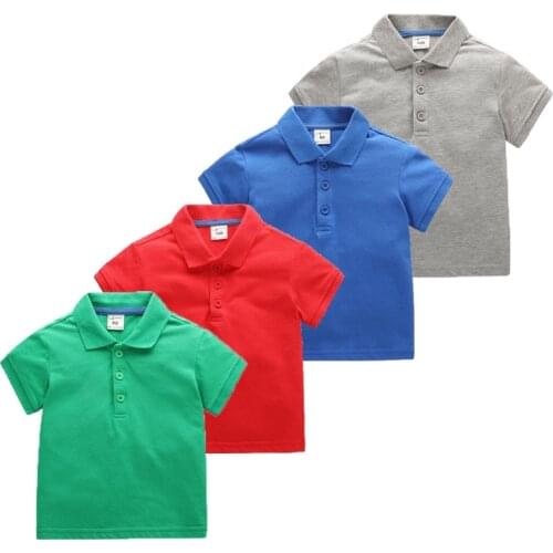 Summer New Childrens Clothing Fashion Boys And Girls polo Shirt Cotton Short Sleeve Infant candy 8 Colors For Kids