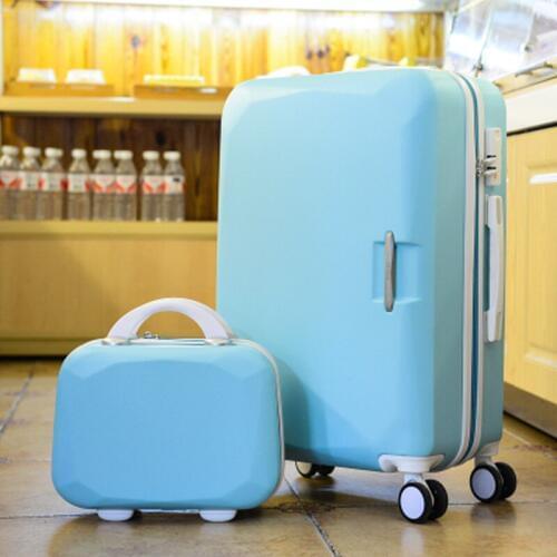 Kids 20"22"24"26"carry-on Suitcase on wheels Girl&boy pink purple lovely luggage travel bag trolley bags children cute suitcases