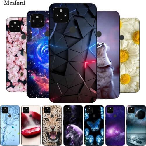For Google Pixel 4A 5G Case Black Bumper Silicone TPU Soft Phone Cover For Google Pixel 4A 5G Case Cartoon Funda Pixel4A 4 A 5G