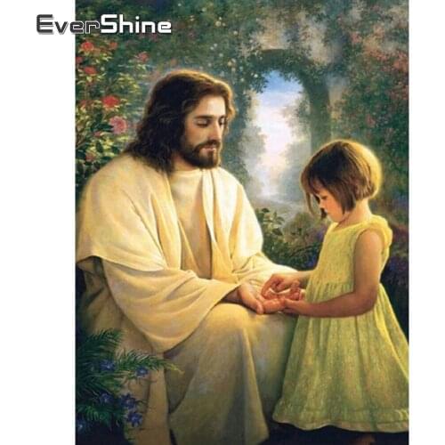 Evershine Diamond Painting Jesus Icon Full Drill Square Diamond Embroidery Religion Cross Stitch Kit Mosaic Diamond Portrait Art