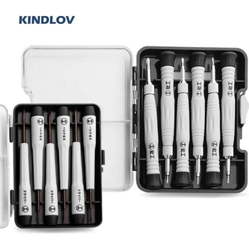 KINDLOV 6Pcs Precision Screwdriver Set Retractable Torx Phillips Slotted S2 Magnetic Screw Driver Kit For Phone Repair Hand Tool