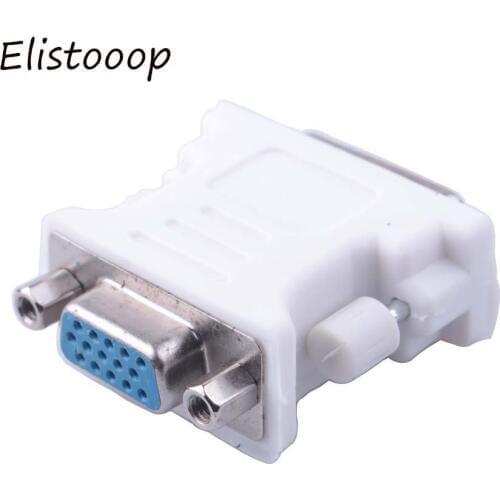 24+5 Pin DVI to VGA Converter DVI Video Converter Adapter Male to Female Adapter for PC laptop HDTV LCD