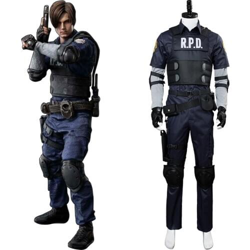 Resident Remake Leon Scott Kennedy Cosplay Costume Full Outfit Adult Men Women Halloween Carnival Costumes Custom Made