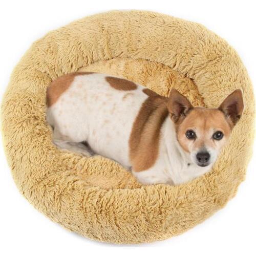 Round Plush Pet Cat Dog Bed Winter Warm Soft Sleeping Pad House for Dog Cat Bed Sofa Cushion Kennel Pet Mat 7 Colors