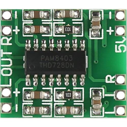 1PC PAM8403 Super mini digital power amplifier board miniature class D power amplifier board 2 * 3 w high 2.5-5 v USB