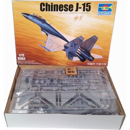 Trumpeter 01668 1/72 Scale Chinese J-15 Flying Shark Fighter Assembly Model Building Kits Hobby Static Toys For Adults DIY