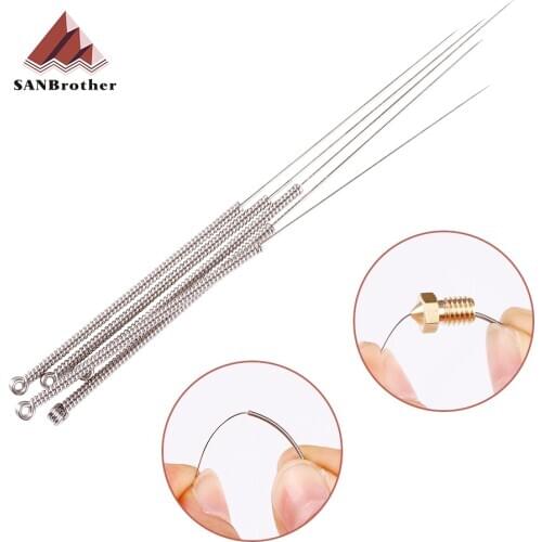 10pc/set 3D Printer stainless steel nozzle cleaning needle drill bit 0.4mm accessories reprap ultimake for CR10 CR-10S Ender 3