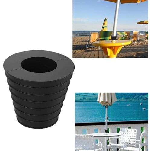 Umbrella Cone Wedge, Parasol Base Stand, Patio Table Hole Rings Plug for Patio Table Hole Opening or Base Stand Black