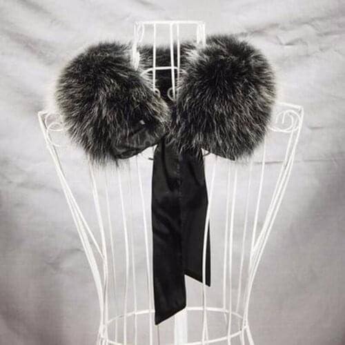 RYF04 LUXURY Winter Women 100% Real Fox Fur Scarves For Woman Ladies Muffle Fake Collar Korean Style Neck Gaiter Colorful Sjaal