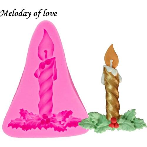 Leaf candle shape Mold Fondant Chocolate DIY Cake Decorating Tools silicone molds Resin Clay dessert decorators Mold T1376