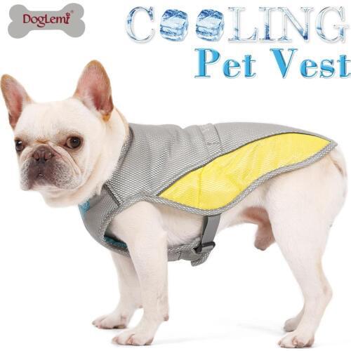 Summer dog cooling vest jacket coat breathable Cool Clothes for french bulldog pet reflective clothes ropa para perro grande