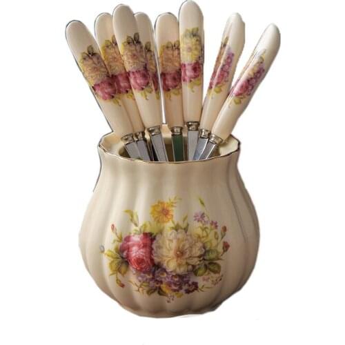 European Style Fruit Fork Set Creative Cute Pastry Fork Small Luxury Fashion Stainless Steel Home Cake Dessert Fork