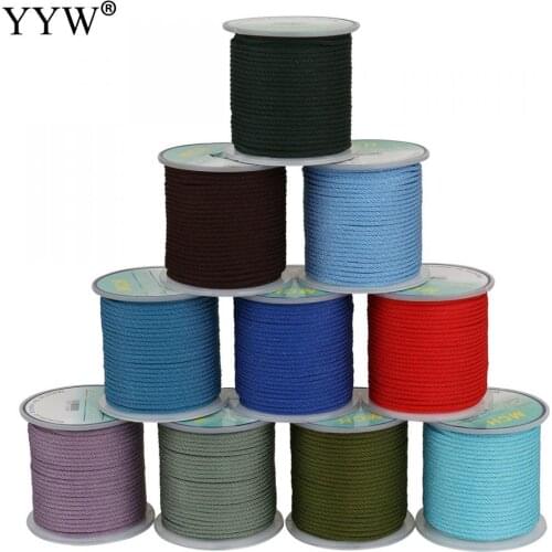 YYW 15m/Pc 2mm Nylon Cord Beading Thread Chinese Knot Cotton Cord String Diy Beading Tassels Braided Bracelet Jewelry Making