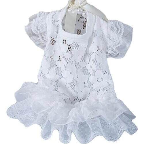 Dog Wedding Dress Cat Puppy Yorkshire Yorkie Clothes Apparel Small Dog Costume Lace Skirt Pomeranian Poodle Schnauzer Dresses