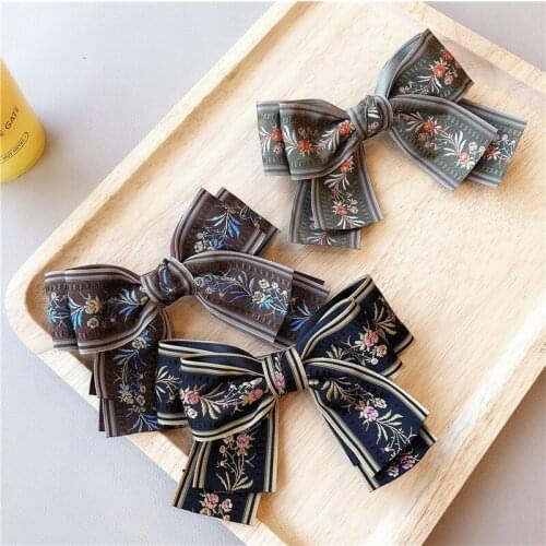 Fashion Embroidery Flower Spring Hair Clips Hair Accessories elegance Women Luxurious Glittering hair clips Hairpins barrette