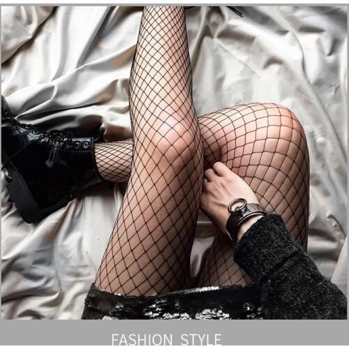 Women Sexy Hollow Out Fishnet Stockings Fish Net Fashion Pantyhose Mesh Black Stocking Lingerie High Quality Bottoming Stocking