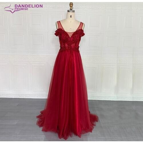 Beading Evening Dress Long 2010 3D Flower A-Line Prom Dresses Red Wine V-Neck Formal Party Dress Vestido de festa