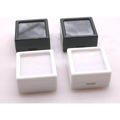 100pcs Diamond Jewelry Box Zircon Organizer Soft Sponge Diamond Ring Gem Case Gemstone Storage Gift Box 3*3cm