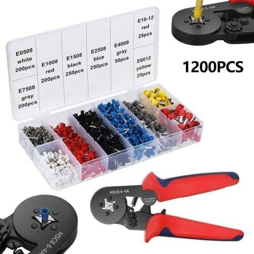 1200pcs/Box Wire Terminal Crimp Connector Insulated Uninsulated Wire End Ferrules --M25