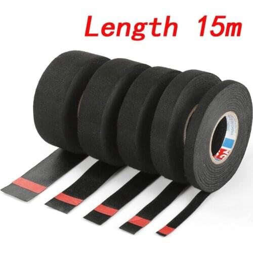 15M Flame Retardant Tape Velvet Wiring Bundle Flame Retardant Tape Car Cable Harness Wiring Loom Protection Heat-resistant Tape