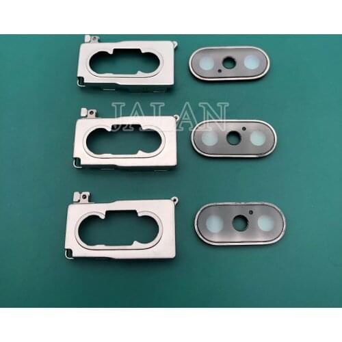 2pcs For Phone Xs Max Back Rear Camera Glass Lens With Cover Frame Accessories Replacement Repair Refurbish
