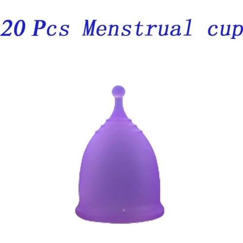 20 Medical-Grade Silicone Female Menstrual Cup Feminine Hygiene Environmental Protection Reusable Cup & Menstrual Cup Wholesale