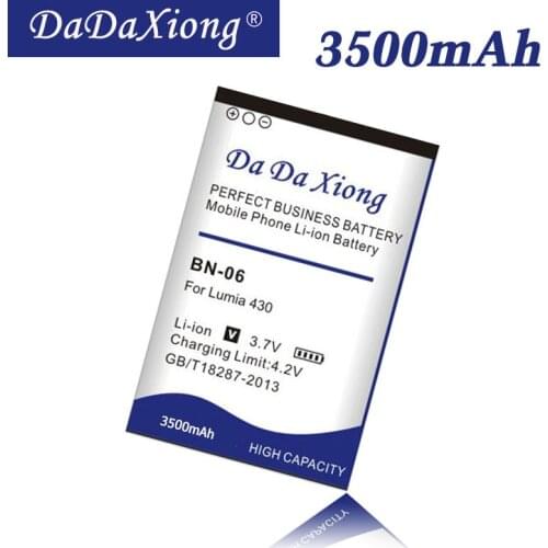 DaDaXiong Original 3500mAh BN-06 BN06 Li-ion Phone Battery For Microsoft Nokia Lumia 430 Lumia430 Mobile Phone Battery