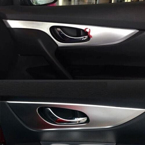 Bbincar ABS Chrome Interior Door Handle Bowl Cover Trim Bezel Decoration Molding Sticker For nissan Rogue X-Trail 2014 2015 2016