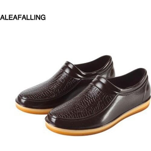 Aleafalling Mens Rain Boots Waterproof Shoes Unisex Muscle Sole Garden Kitchen Lady Smart Shoes Boys Car Washing Shoes AW03