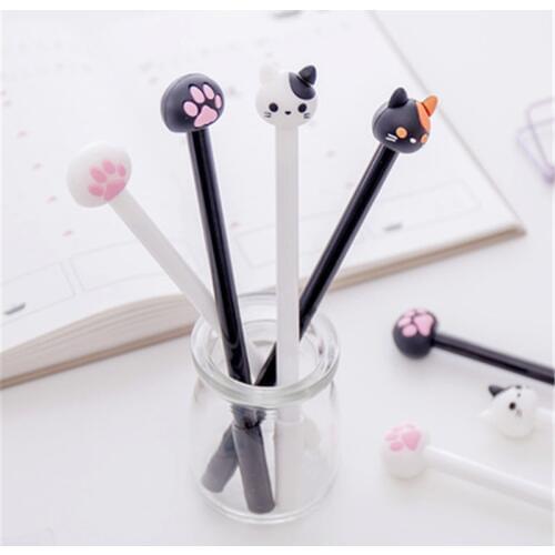 DL Korea creative cartoon cute kitty cat claw pen pupil black pen stationery Teaching equipment student stationery
