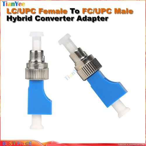 2pcs LC UPC Female To FC UPC Male Hybrid Converter Adapter Fiber Optical Power Meter Coupler Adapter