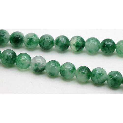 Hot sale!Green aquatic plants chalcedony 8mm round loose beads 15" DIY stone,wholesale fashion jewelry making design ornaments