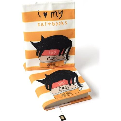 Stationery Supplies - Book Covers - Cute Covers for Books - I love My Cat & Books Motto - 2021 Trends - Book Protection