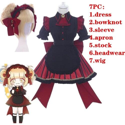 My Hero Academia Boku no Hero Academia Himiko Toga Uniform Dress Anime Halloween Cosplay dress Costume and wig full set for girl