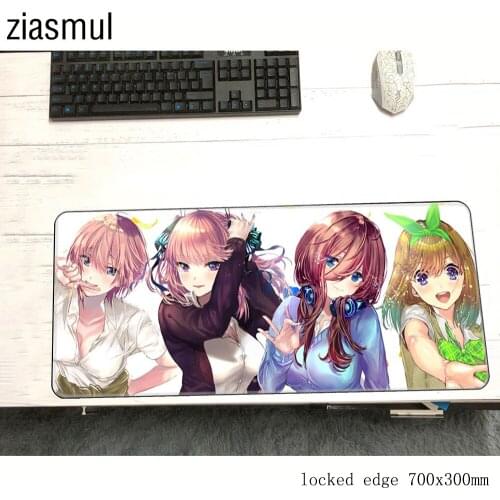 Quintessential Quintuplets mouse pad xl Computer mat 900x400x3mm gaming mousepad 3d padmouse keyboard games pc gamer desk