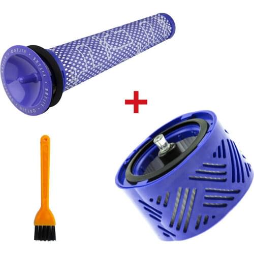 2pcs/set Pre & Post-Motor HEPA Filter Kit for Dyson V6 DC59 Vacuum Cleaner Parts fit part DY-96674101 & DY-96566101