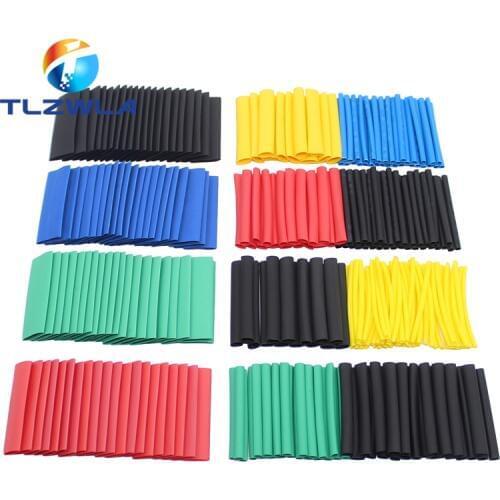 164pcs/328pcs/127pcs/530pcs Set Polyolefin Shrinking Assorted Heat Shrink Tube Wire Cable Insulated Sleeving Tubing Set 2:1