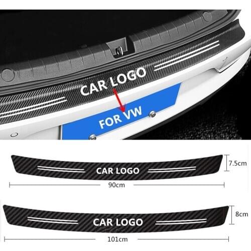 1pcs Car Carbon Fiber Bumper Trunk Sticker FOR Volkswagen VW Polo Golf 4 5 6 7 Beetle MK1 MK3 MK4 MK5 MK6 Bora CC Passat B6 B5