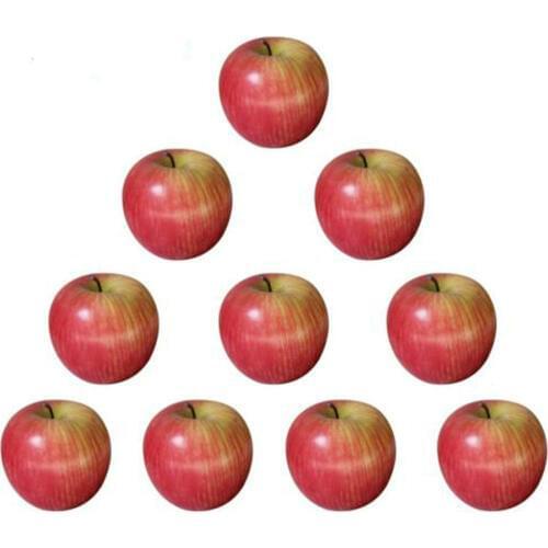 Cheap Fruit Artificial Apples Plastic Fruit Red Apple for Wedding Decoration Shop Display Fake Fruits Teaching Aid Fruits